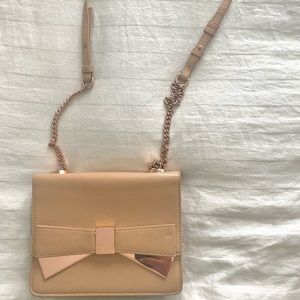 Charles & Keith Rose Gold/Beige Cross Body Bag